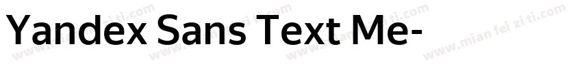 Yandex Sans Text Me字体转换